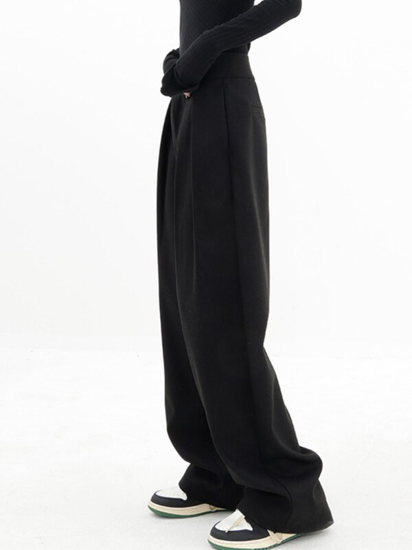 Double Buttons Wide Leg Dress Pants - Image 3