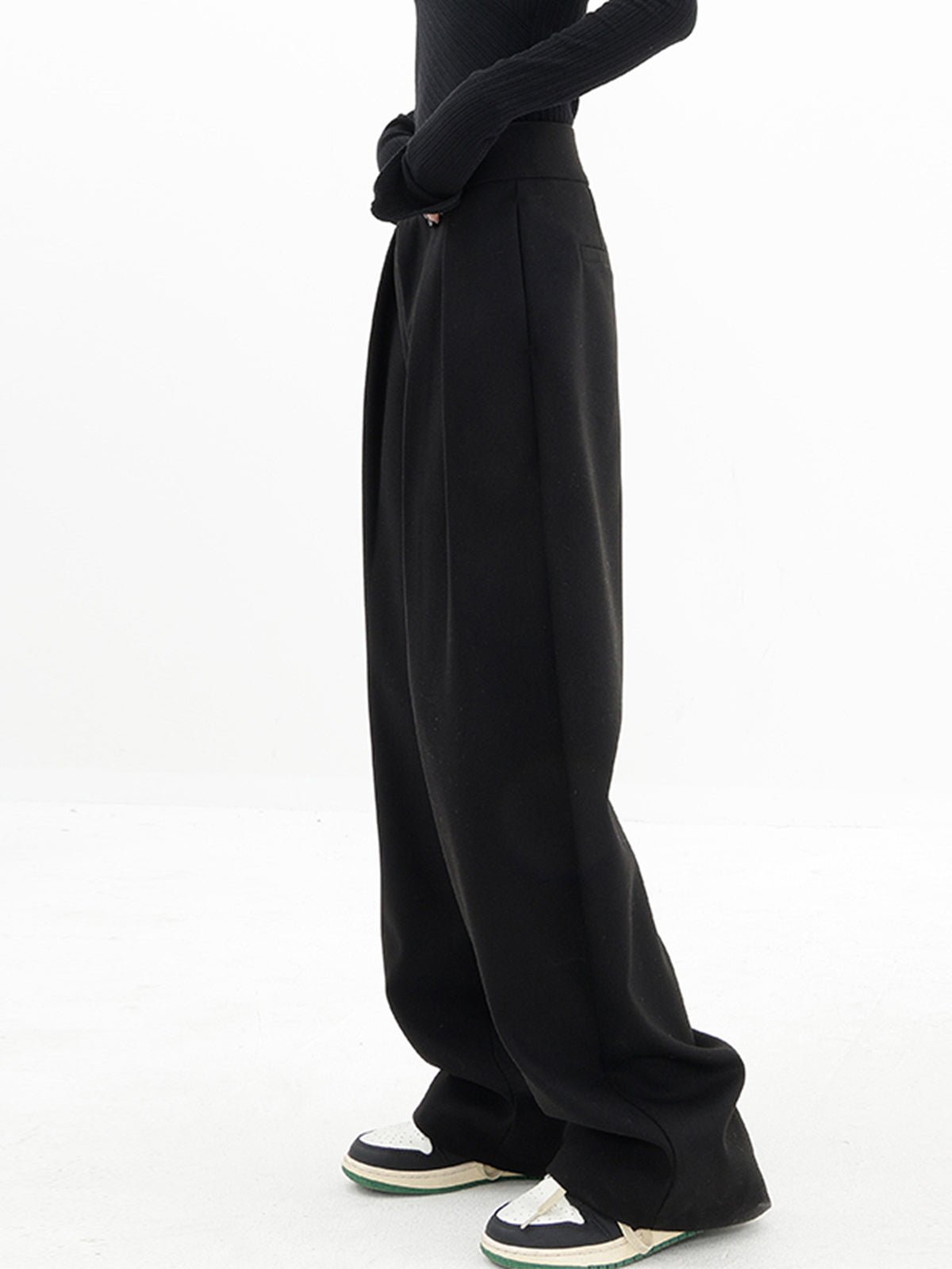 Double Buttons Wide Leg Dress Pants - Image 3