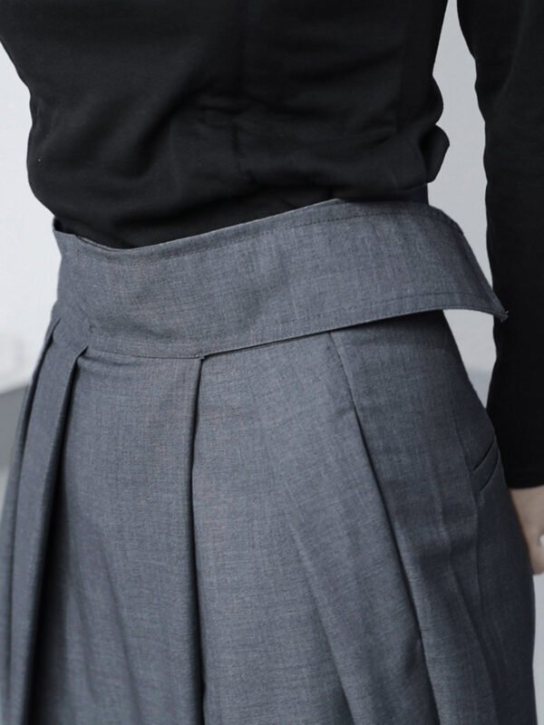 Hook-and-Loop Fastener Wide Leg Velcro Pants - Image 5
