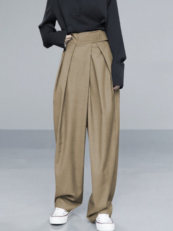 Hook-and-Loop Fastener Wide Leg Velcro Pants - Image 6