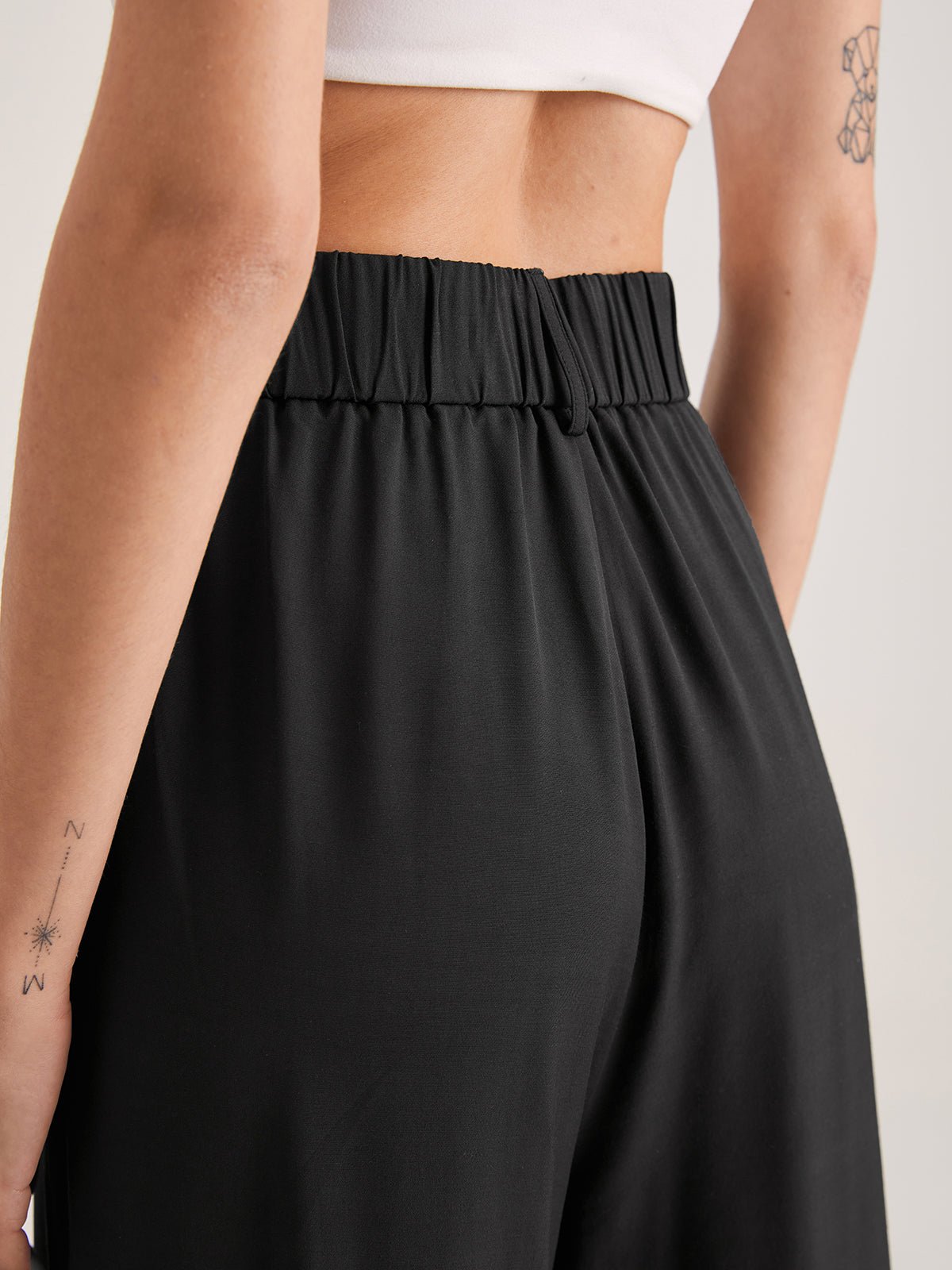 Oversized High Waisted Pleat Front Trousers - Image 7