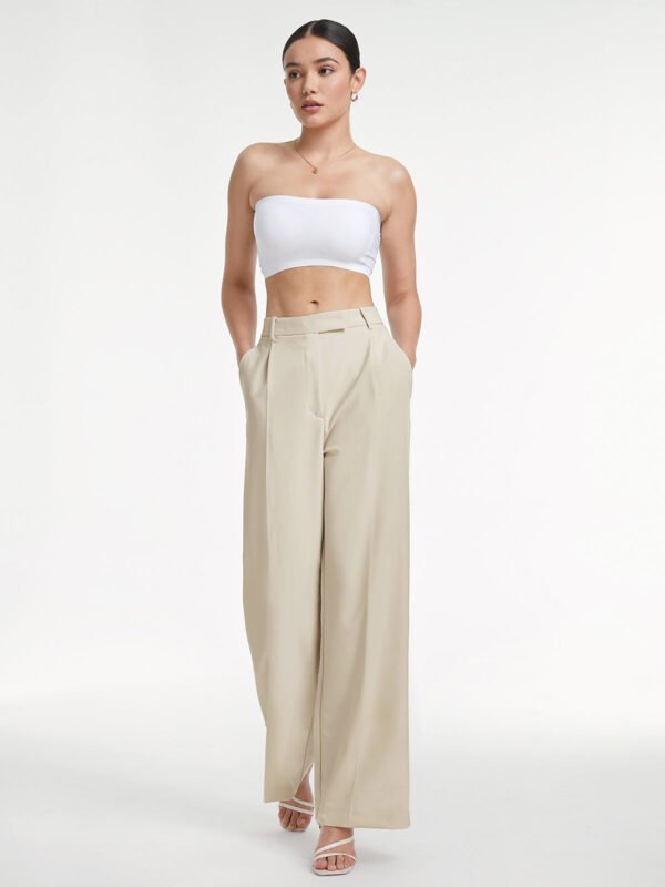 High Waisted Relaxed Fit Wide Leg Dress Pants - Image 2