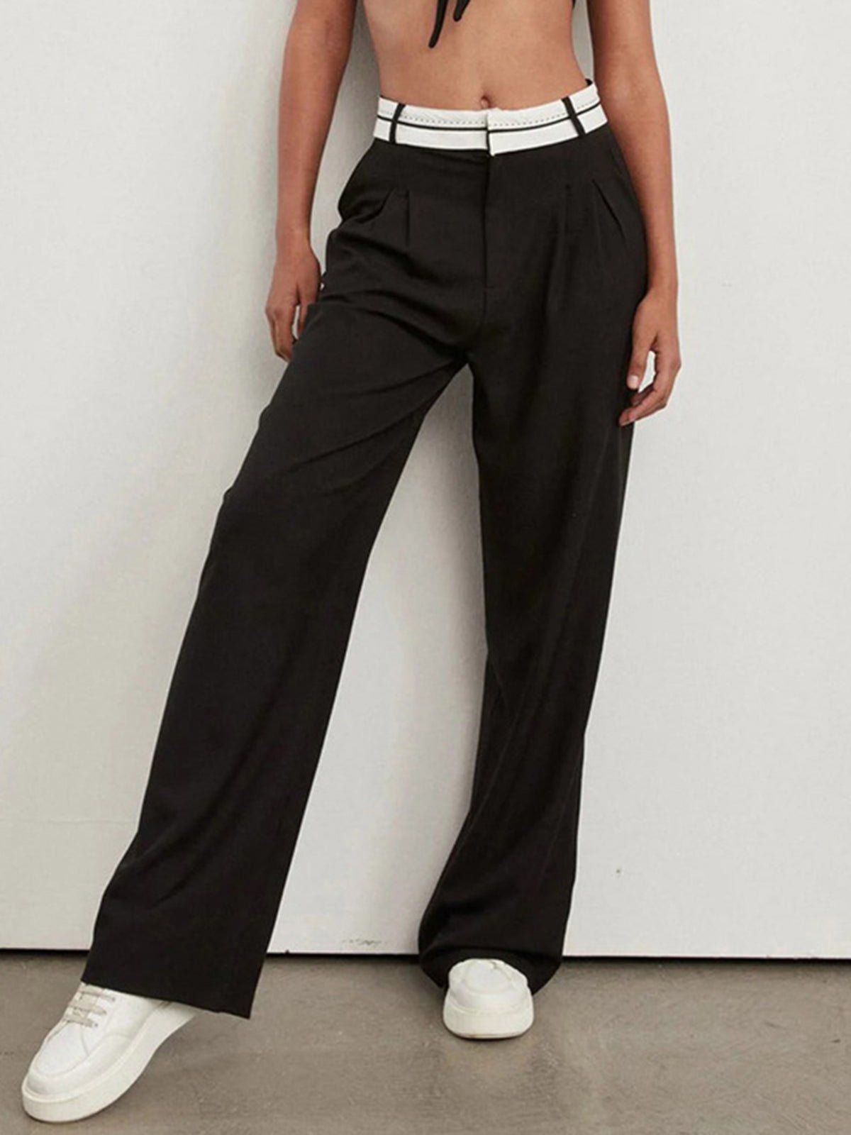 Highway Reverse Waistband Wide Leg Dress Pants - Image 3
