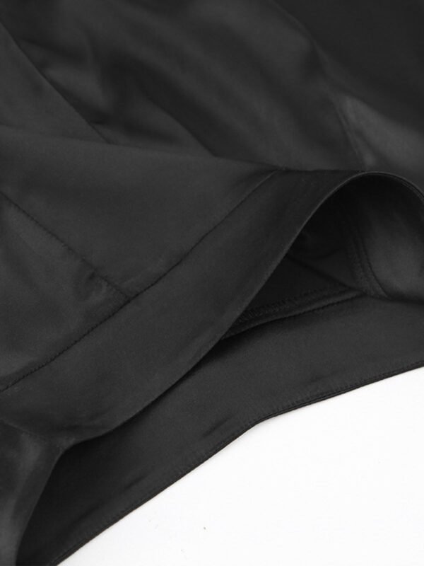 Oversized Satin Wide Leg Dress Pants - Image 3