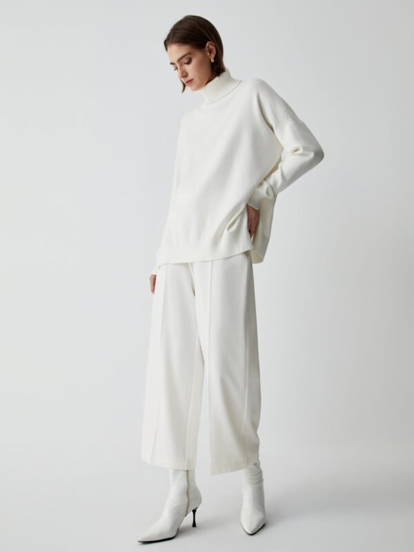 Effortless Wide Leg Culotte Pants - Image 3