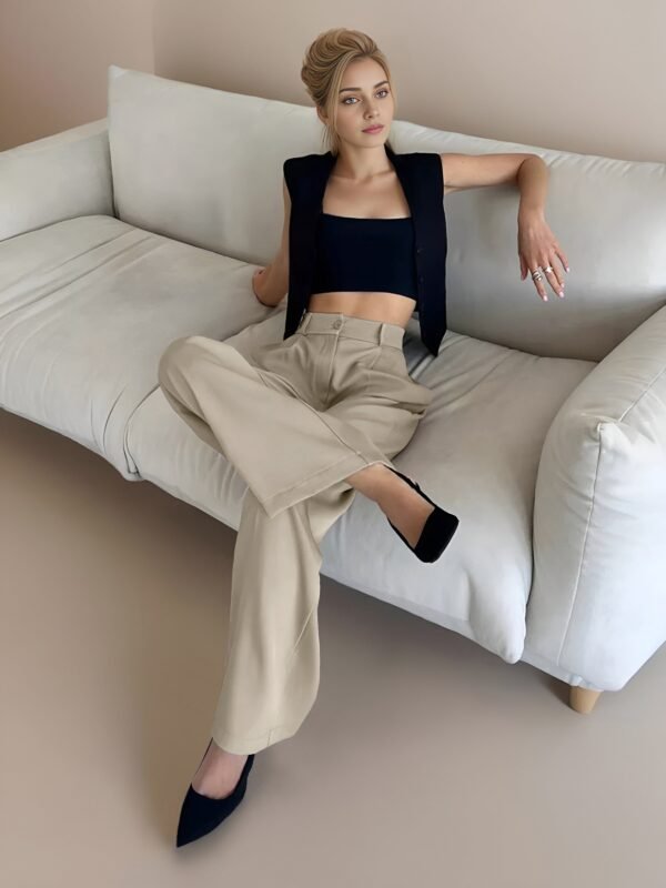 Pockets Wide Leg Pants - Image 2