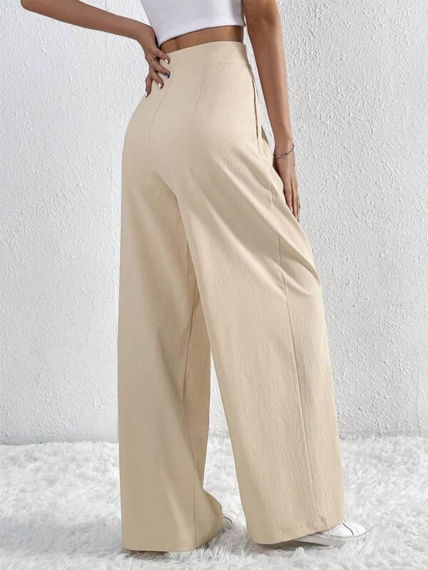 Casual Pleated Wide Leg Pants - Image 5