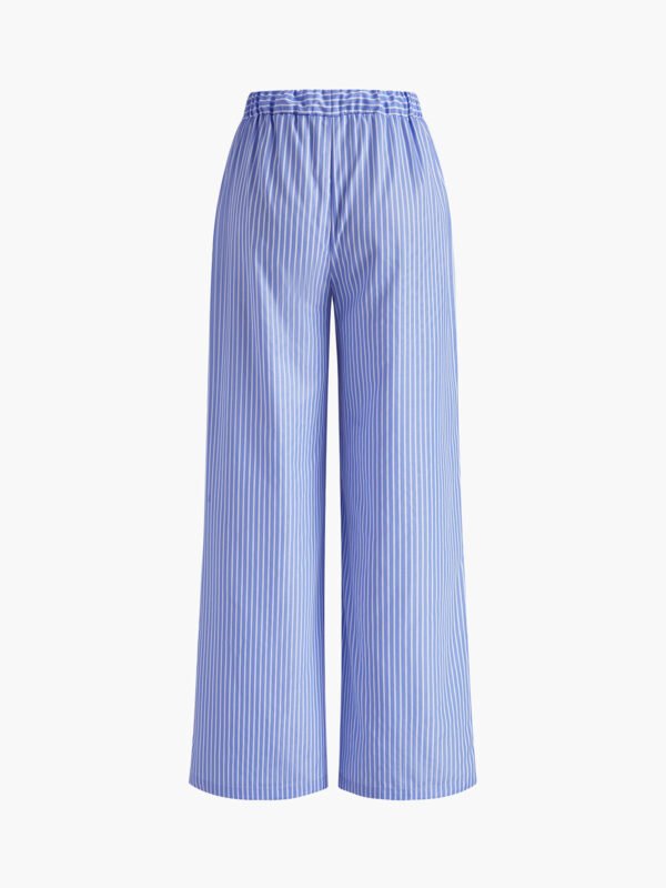 Casual Striped Wide Leg Pants - Image 7