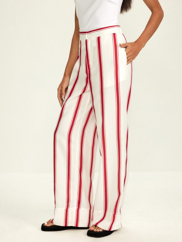 Striped Wide Leg Pants - Image 5