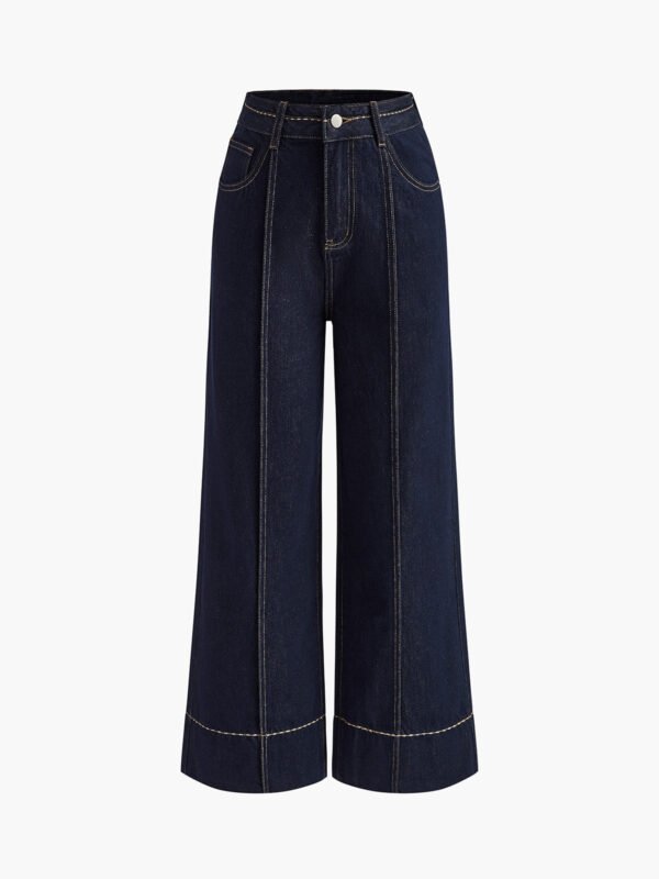 Wide Leg Denim Jeans - Image 3