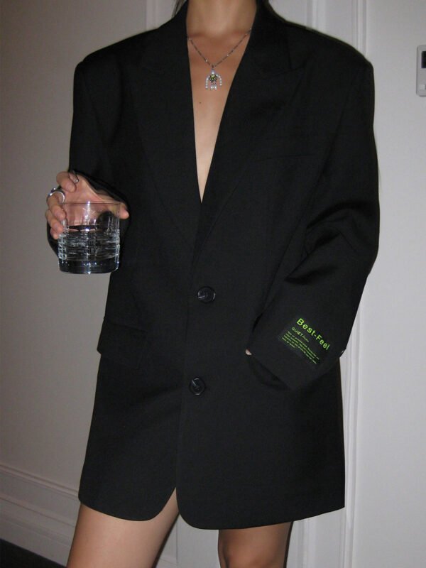 Lapel Button Pockets Blazer - Image 8