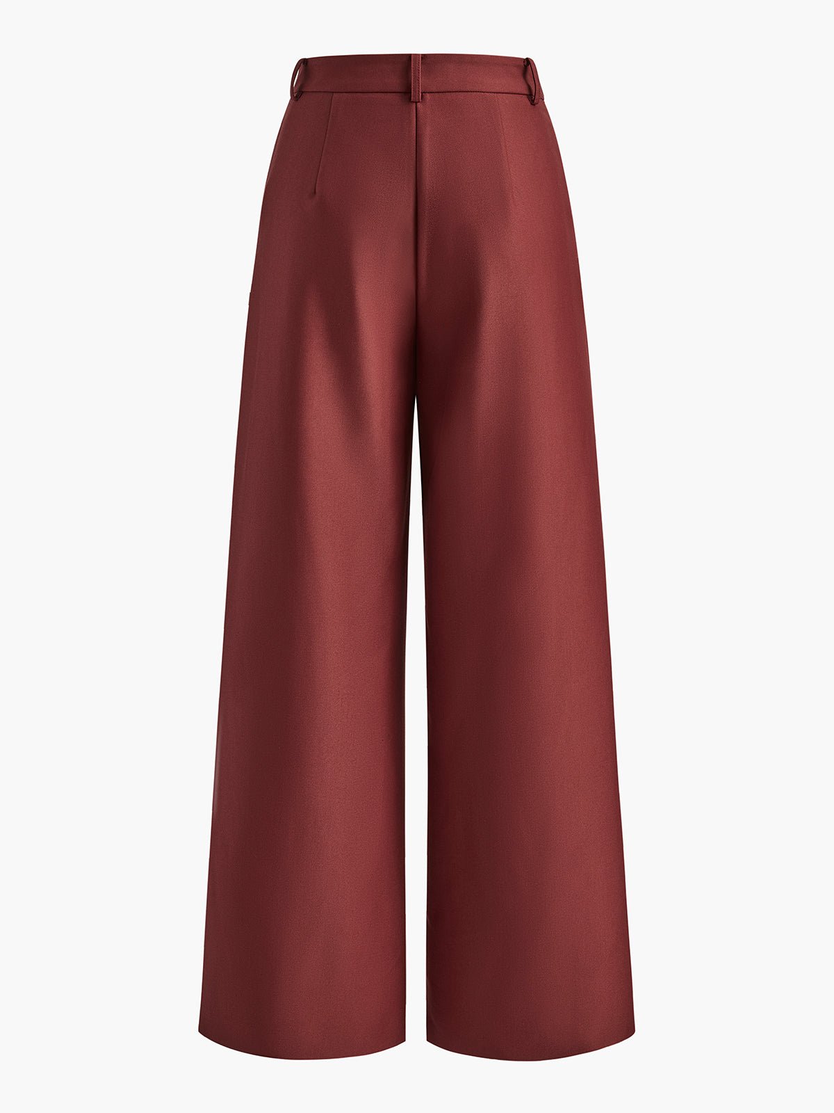 Solid Wide Leg Pants Without Belt - Image 12