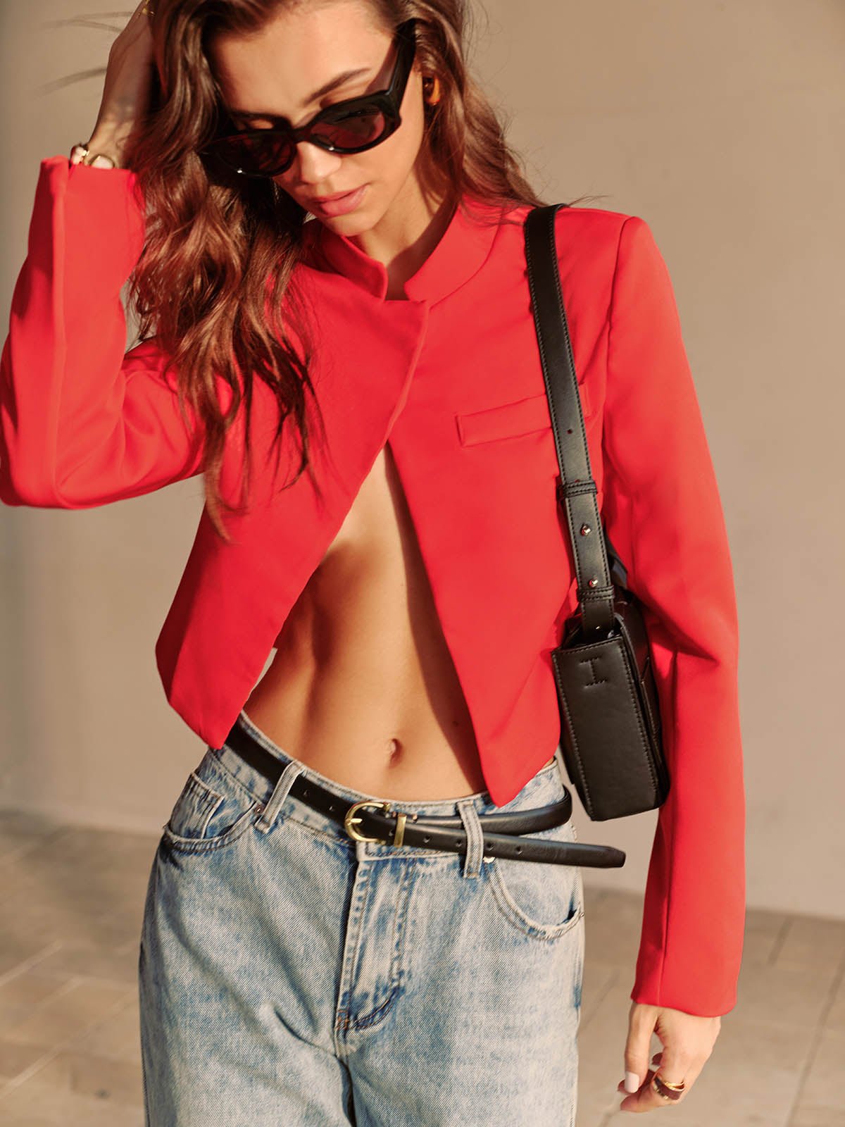 Split Crop Blazer - Image 4