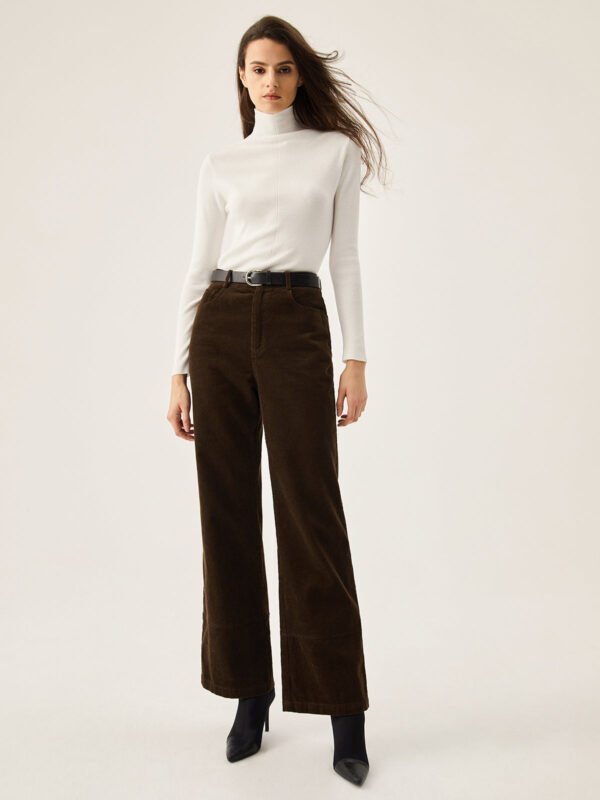 Corduroy Wide Leg Pocket Pants - Image 4