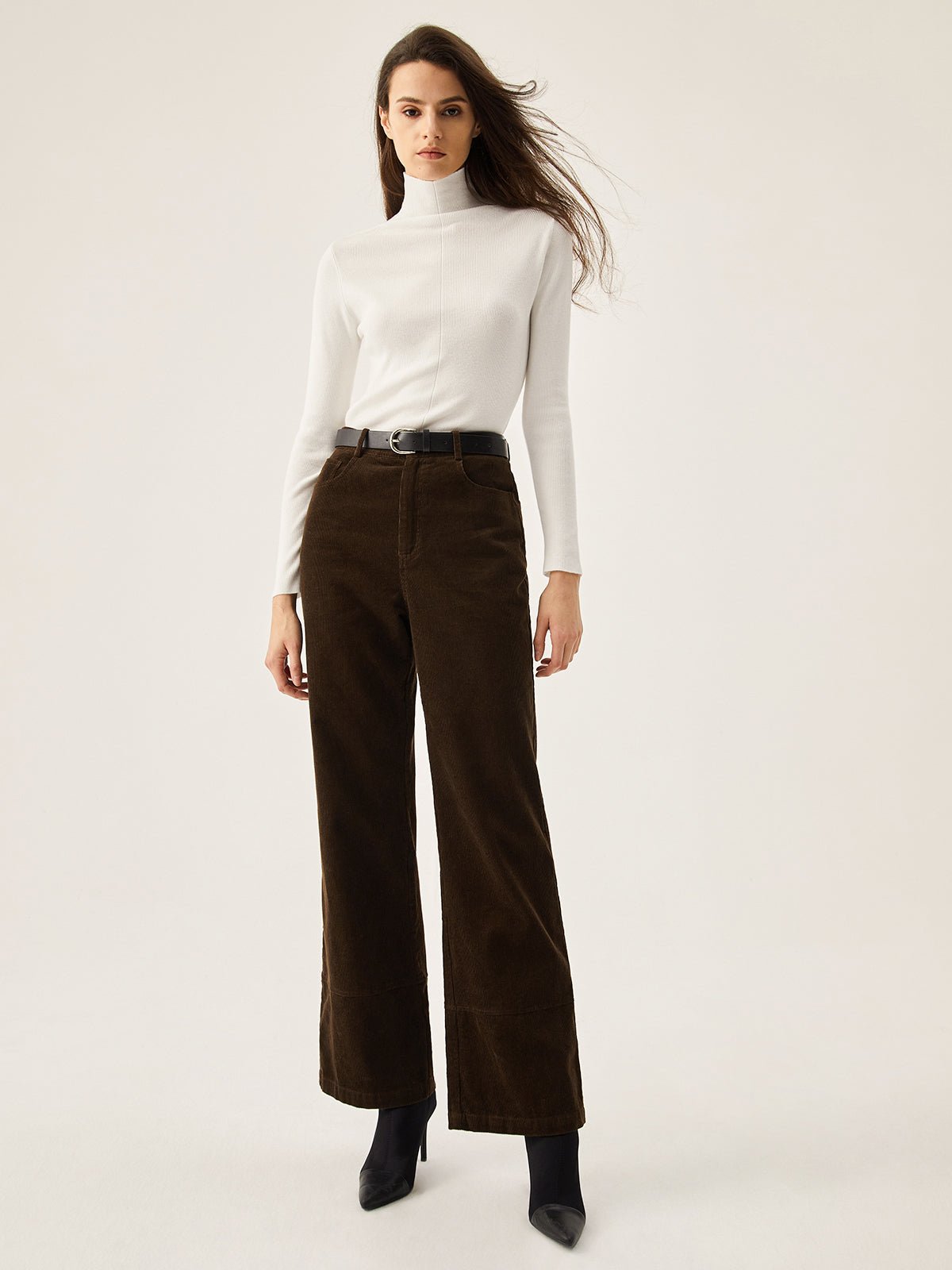 Corduroy Wide Leg Pocket Pants - Image 4