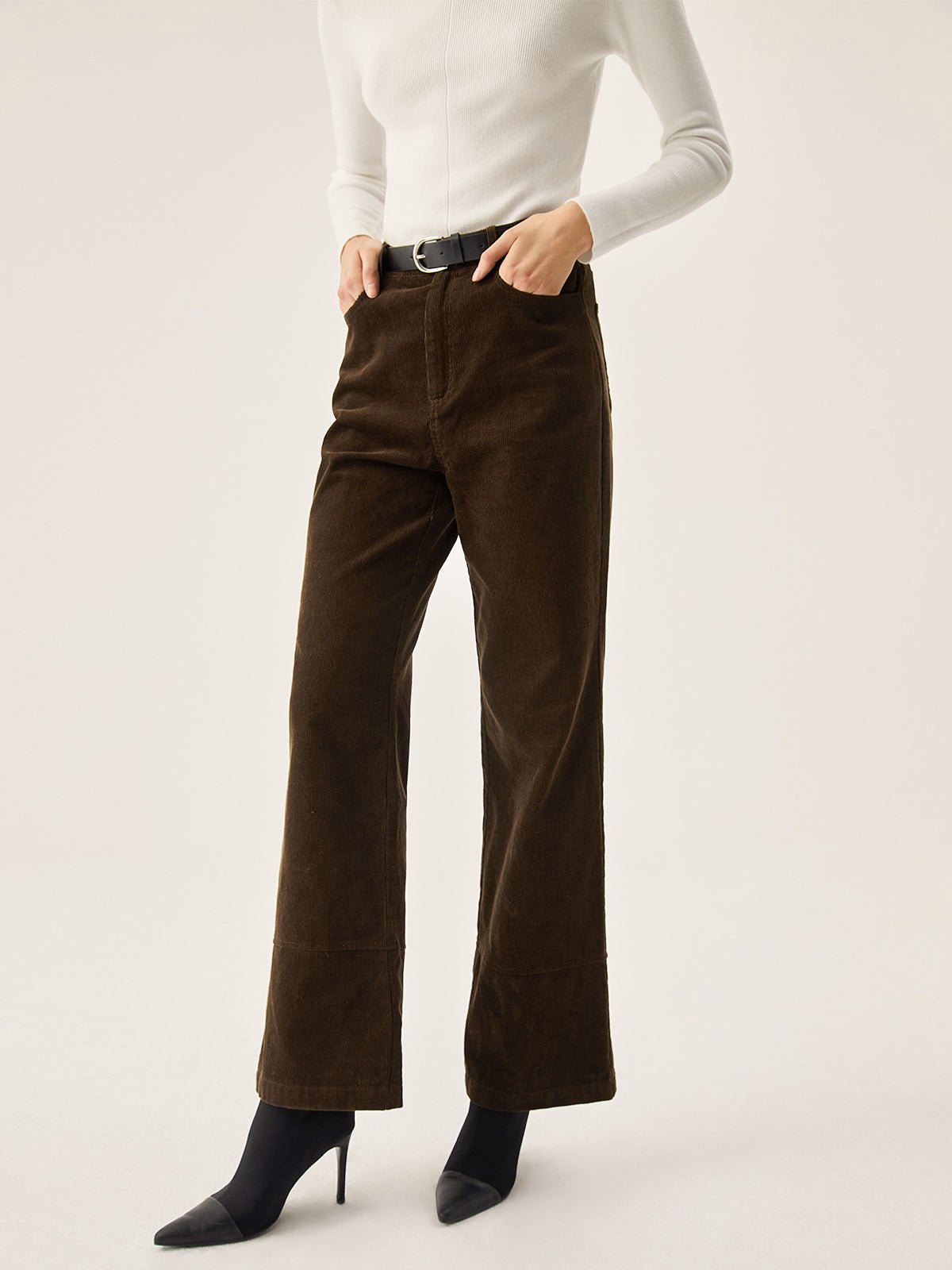 Corduroy Wide Leg Pocket Pants - Image 2