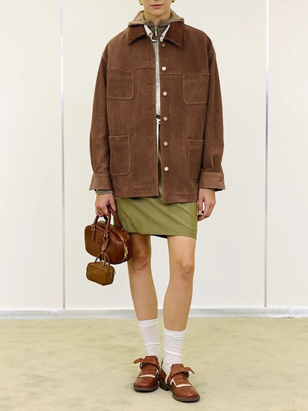 Vintage Corduroy Cargo Polo Jacket - Image 3