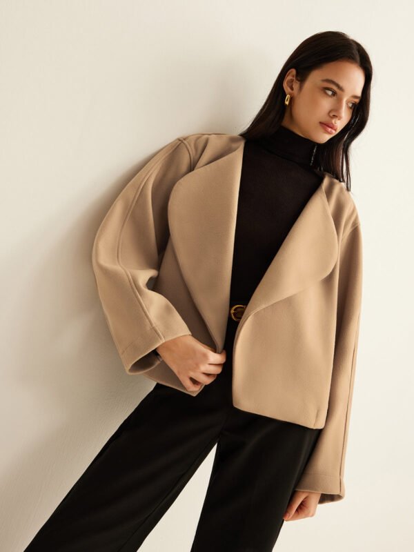 Plain Lapel Shift Jacket - Image 5