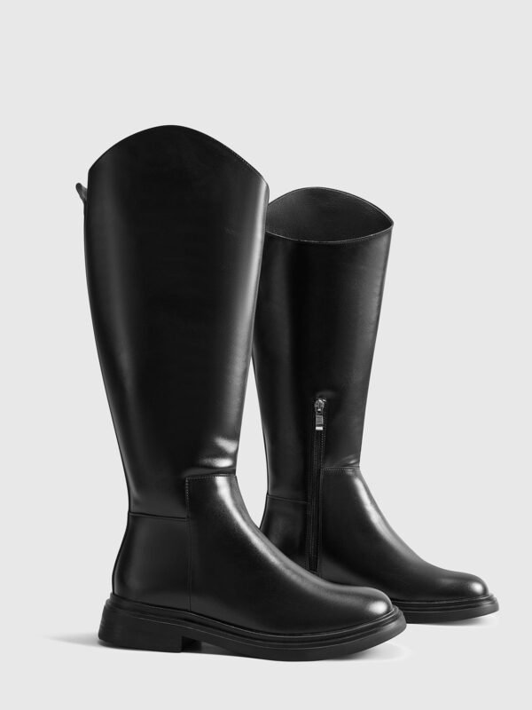 Rounded Toe Knee High Boots - Image 2