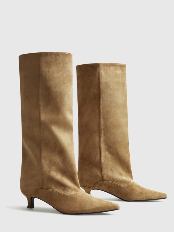 Kitten Suede Knee-High Boots - Image 5