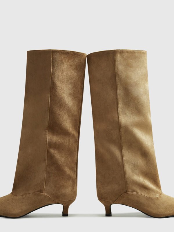 Kitten Suede Knee-High Boots - Image 6