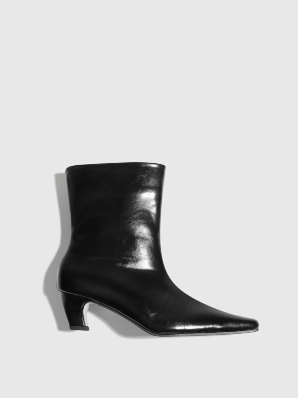 Square Toe Kitten Ankle Boots - Image 4