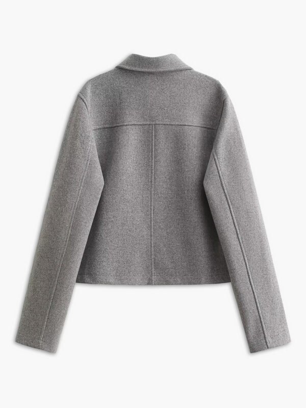 Suede Button Short Polo Jacket - Image 4