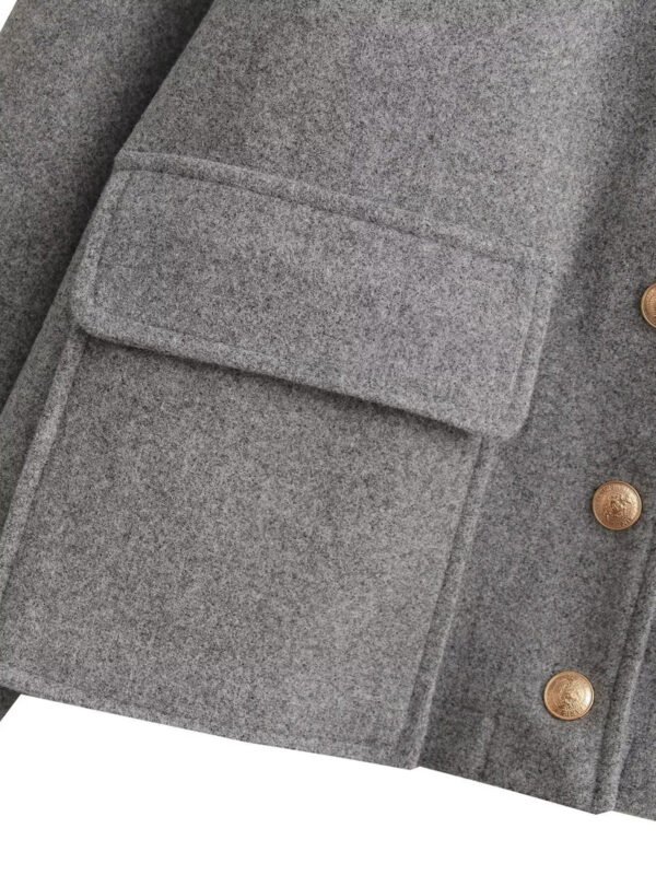 Suede Button Short Polo Jacket - Image 5