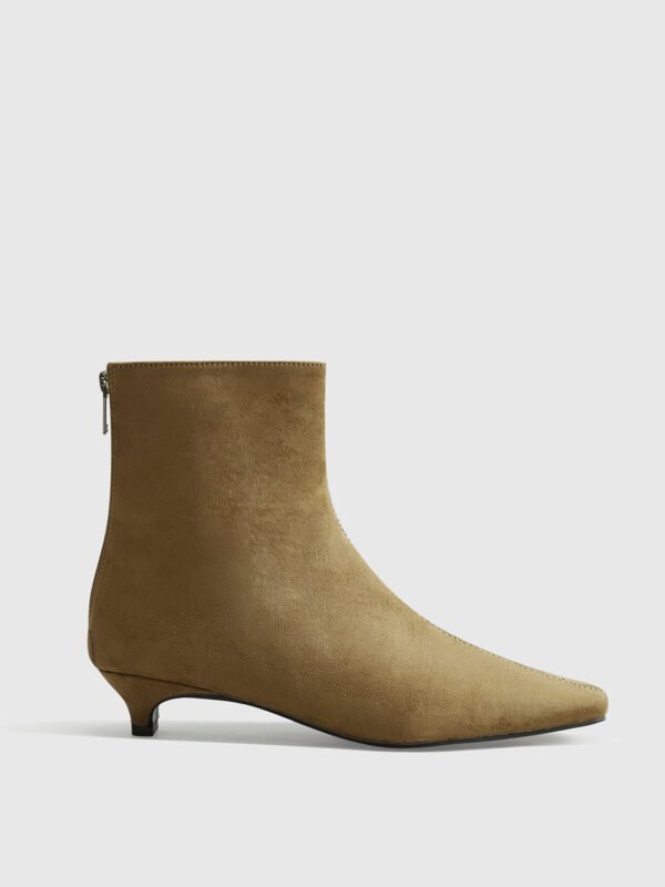 Suede Kitten Ankle Boots - Image 3
