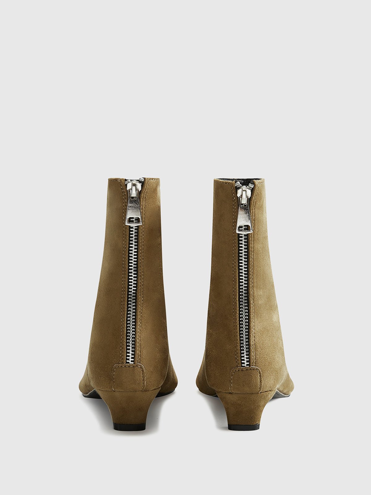 Suede Kitten Ankle Boots - Image 4