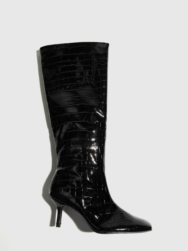 Crocodile Pattern Knee High Boots - Image 6
