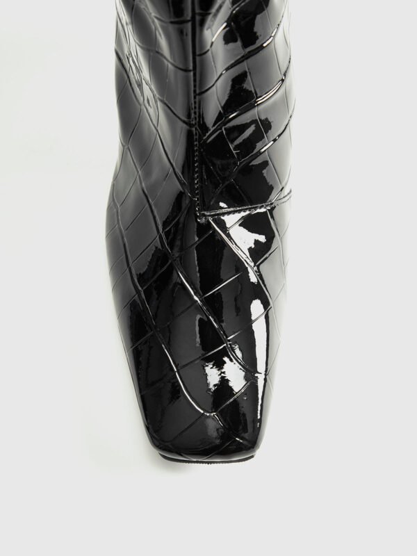 Crocodile Pattern Knee High Boots - Image 5