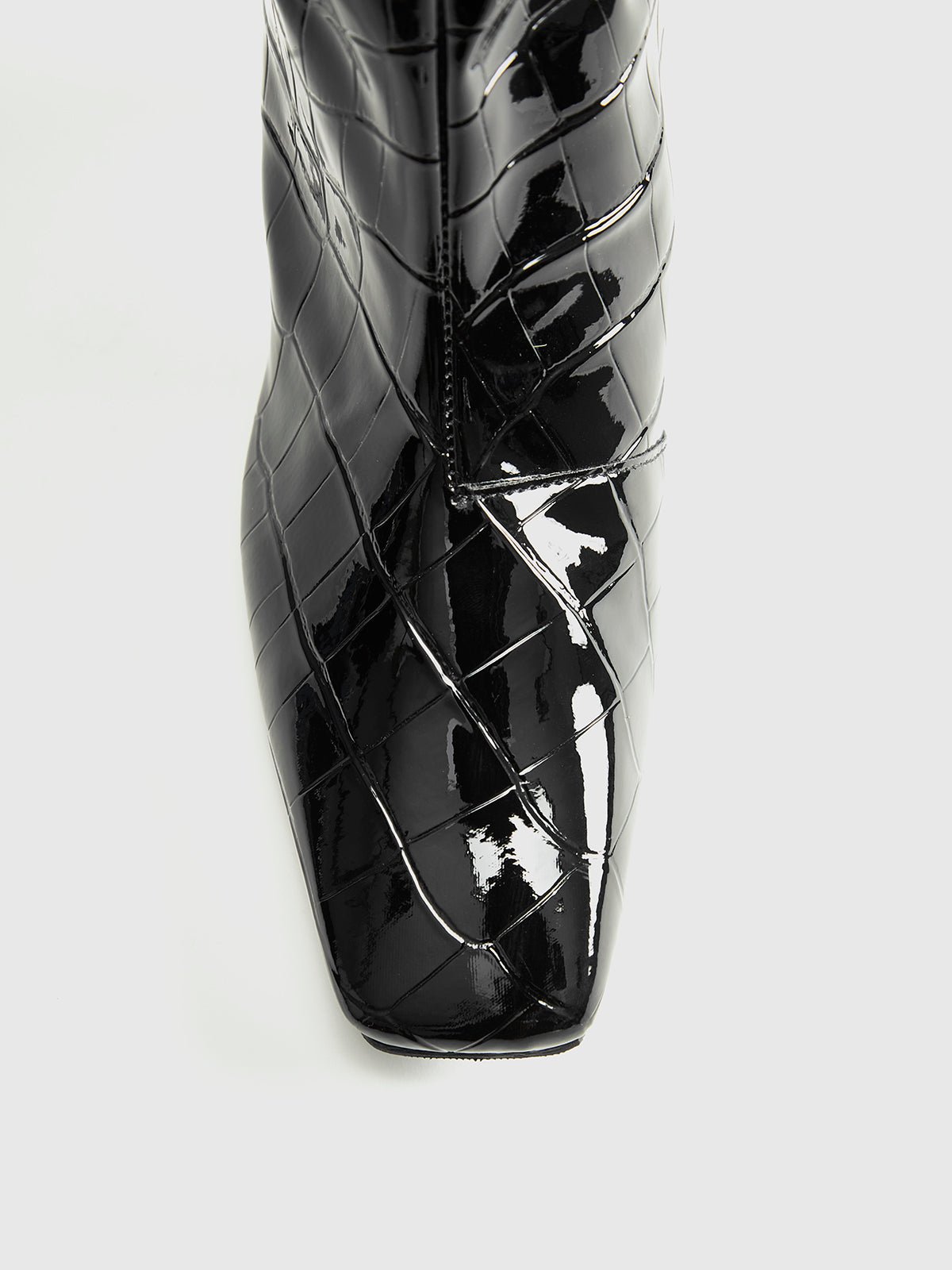 Crocodile Pattern Knee High Boots - Image 5