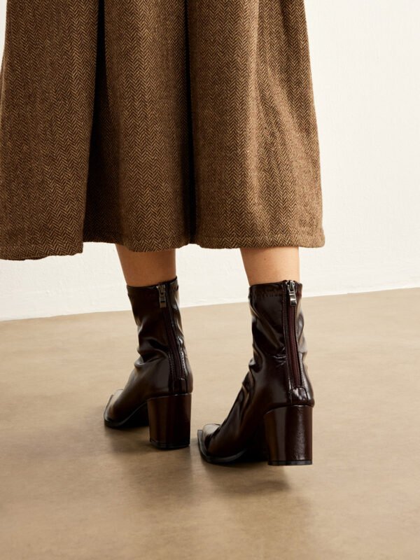 Thick Heel Zipper Ankle Boots - Image 8