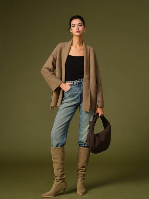 Suede Ruched Knee-High Boots - Image 5