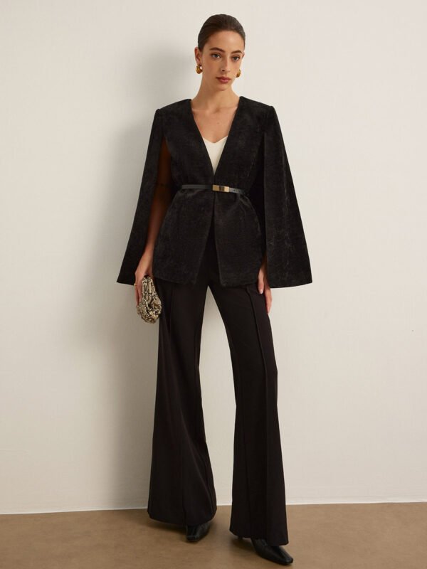 Velvet Belted Cloak - Image 2