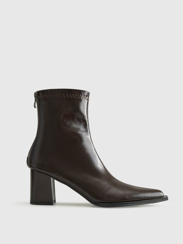Thick Heel Zipper Ankle Boots - Image 3