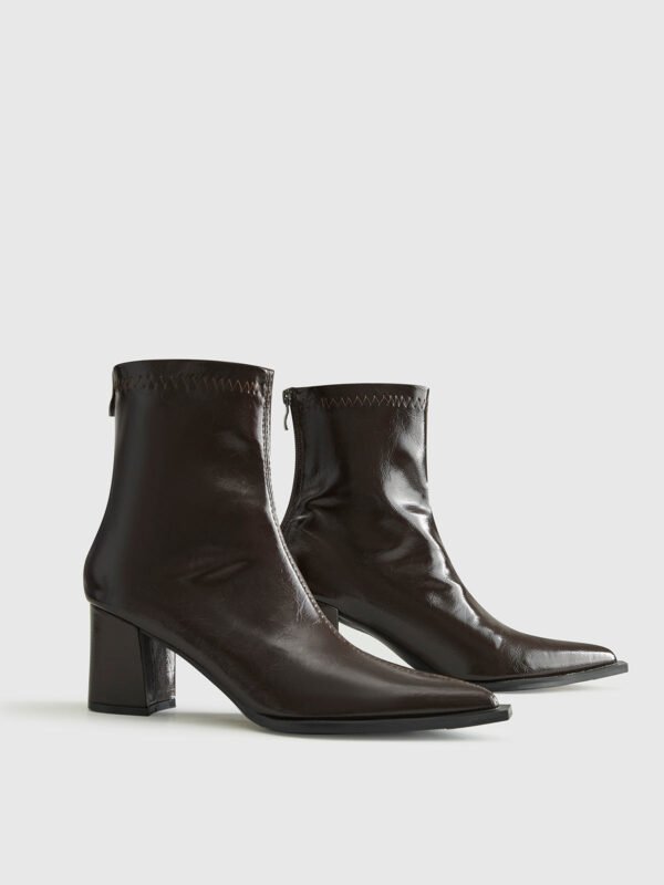 Thick Heel Zipper Ankle Boots - Image 5