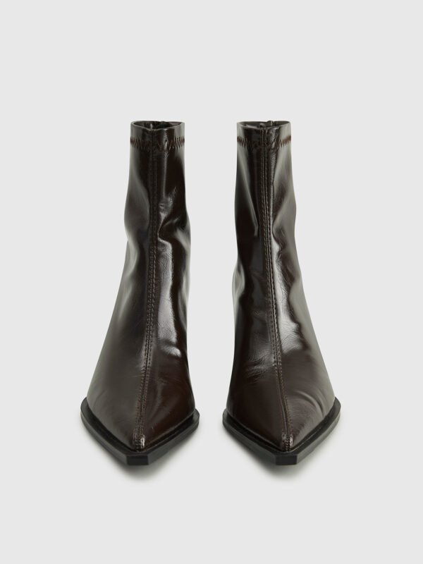 Thick Heel Zipper Ankle Boots - Image 7