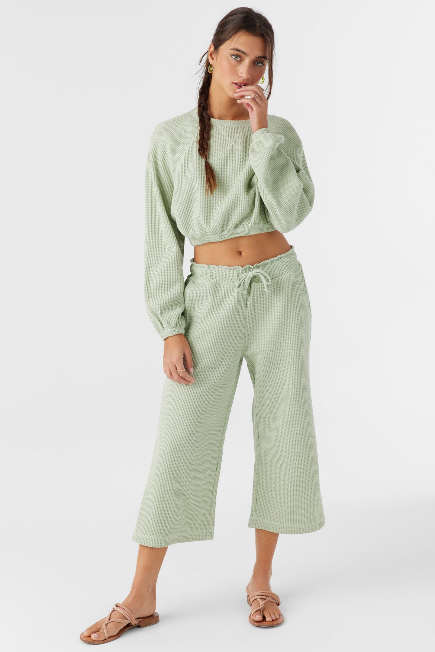 WAFFLE KNIT PANTS - Image 2