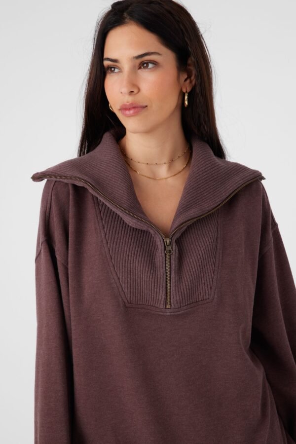 FRENCH TERRY HALF ZIP PULLOVER - Image 4