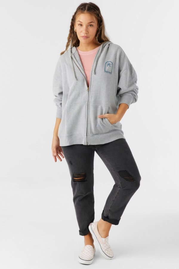 HOODED OVERSIZED ZIP FLEECE JACKET - Image 3