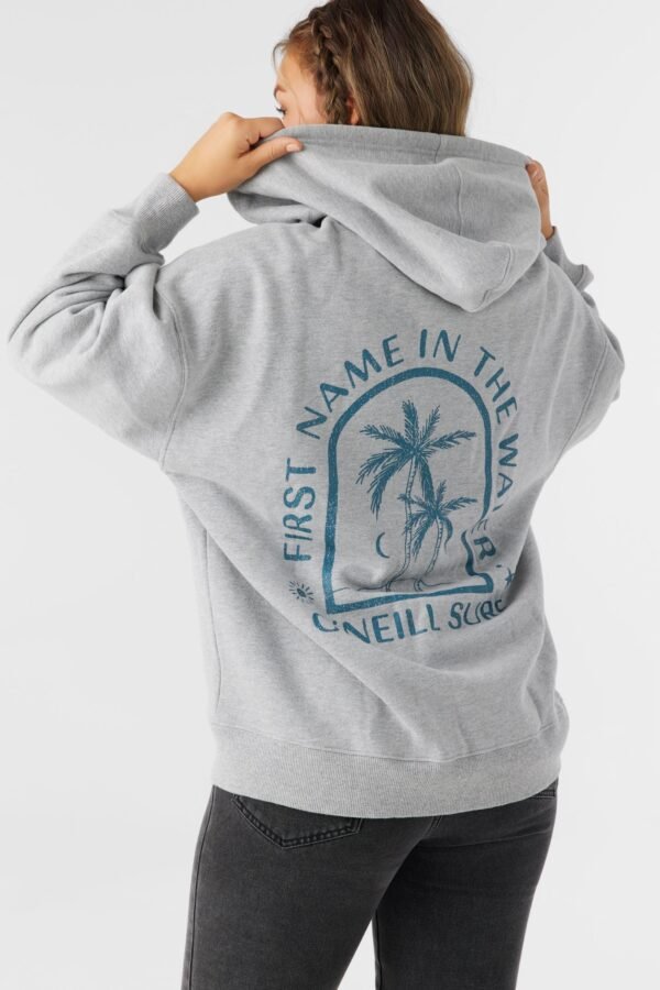 HOODED OVERSIZED ZIP FLEECE JACKET