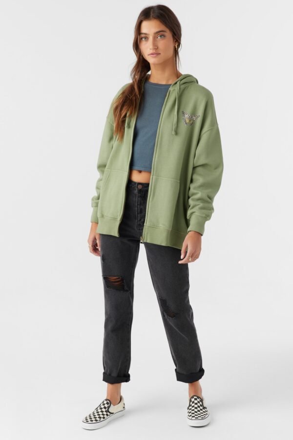 HOODED OVERSIZED ZIP FLEECE JACKET - Image 3