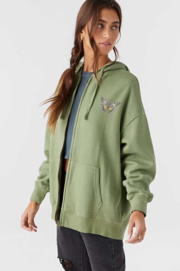 HOODED OVERSIZED ZIP FLEECE JACKET - Image 5