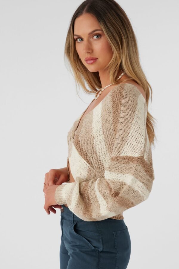STRIPE TWIST FRONT TWO-WAY SWEATER - Image 5