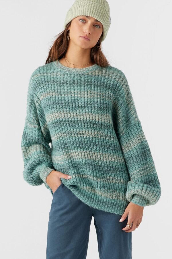 OMBRE STRIPE SLOUCHY SWEATER - Image 2