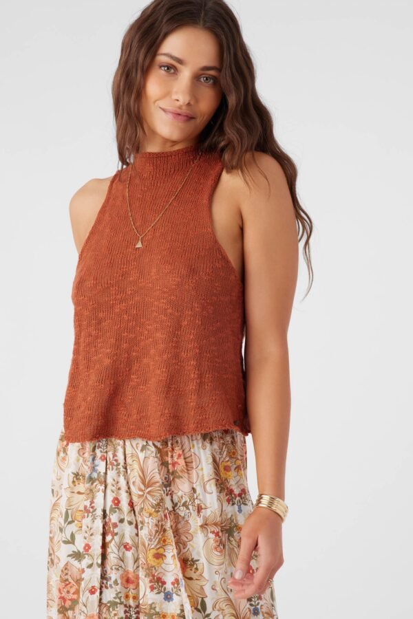 SLUB MOCK NECK SWEATER TANK TOP - Image 7