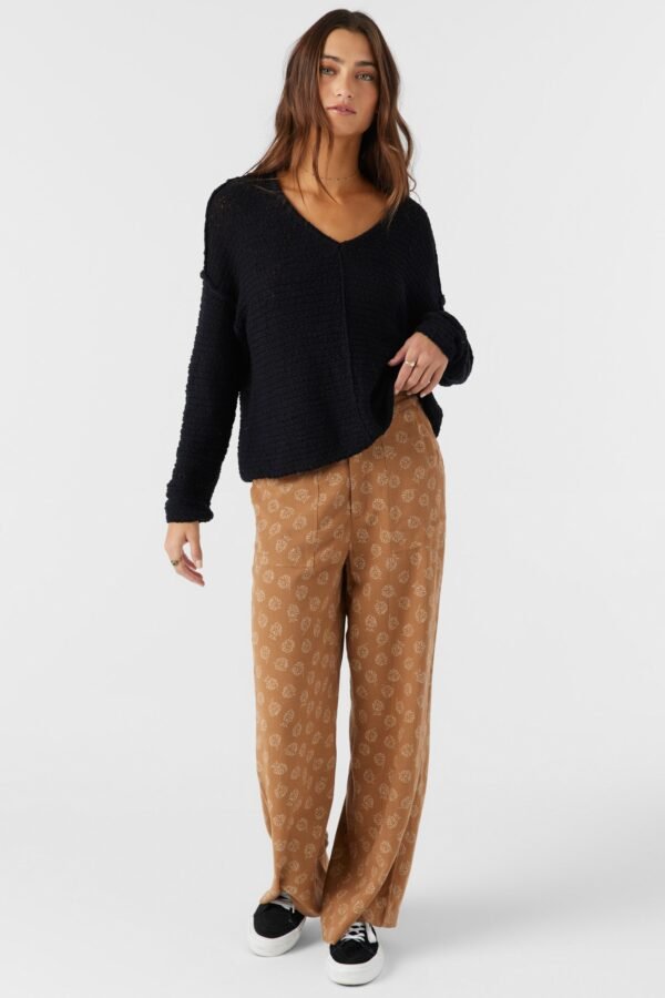 COTTON SLUB V-NECK SWEATER - Image 3