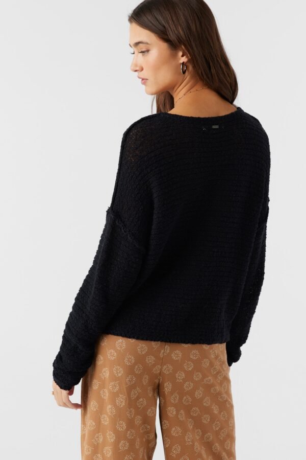 COTTON SLUB V-NECK SWEATER - Image 2